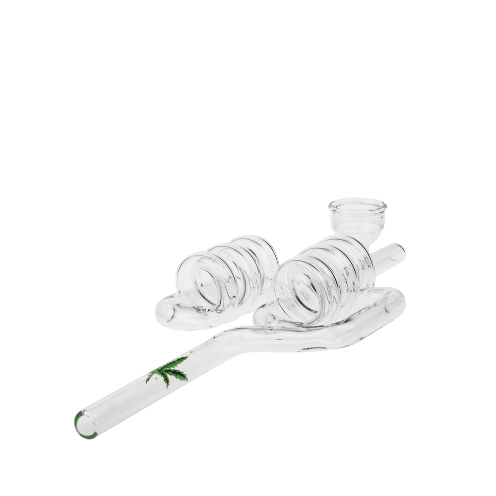 Spiral Glass Smoking Pipe, by Vde