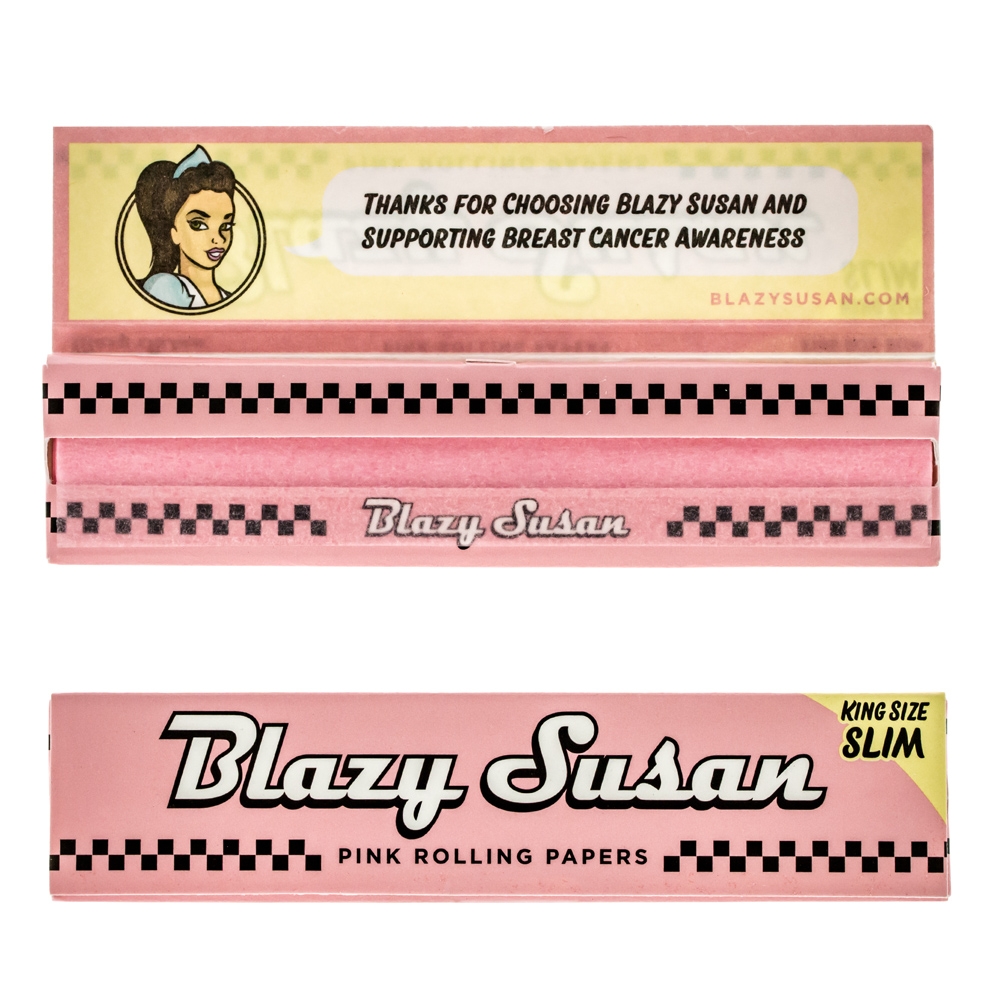  Blazy Susan - Kingsize Slim Pink Rolling Papers - 50 Leaves Per  Pack : Everything Else