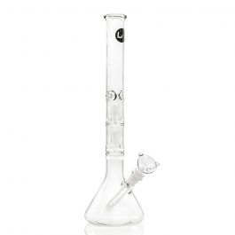 LA Pipes Beaker Ice Bong with Double Showerhead Percolator | 14 Inch ...