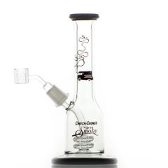 Cheech & Chong Jade East Vapor Bubbler | 7.25 Inch | Black - Side View 1