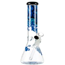 Famous Brandz Glass Beaker Ice Bong | Fabric - Side View 1