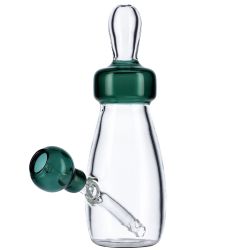 Baby Bottle II Dab Rig | Teal | side view 1