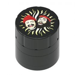 Cheech & Chong’s 40th Anniversary 4-Part Aluminum Herb Grinder | Black