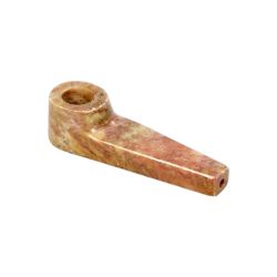 Marble-Colored Stone Pipe | Side View 1