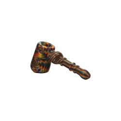 High Society Eris Premium Wig Wag Bubbler | White Rainbow