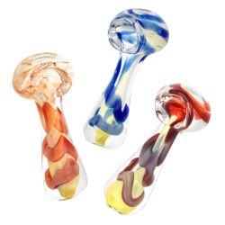 Fumed Jumbo Swirl Spoon Pipe