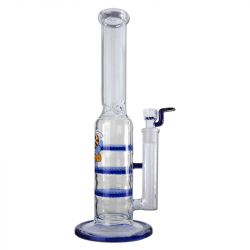 Black Leaf – Glass Ice Bong with Triple HoneyComb Disc Perc – 38cm