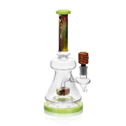 High Society Pegasi Premium Wig Wag Bong | Green | side view 1