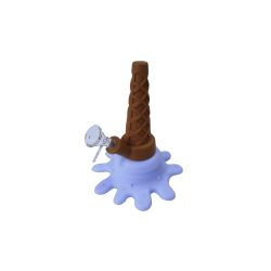 Cloud 8 Silicone Splat Ice Cream Mini Bubbler | Blue