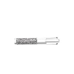 K.Haring Taster Chillum Pipe | Black and White