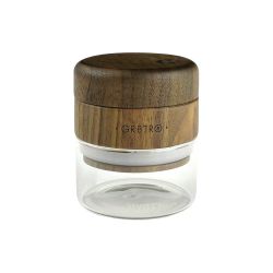 Walnut Wood Top GR8TR Grinder with Glass Jar