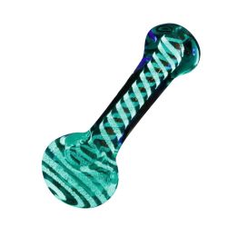 Glow in the Dark Swirl Hand Pipe | random color 1