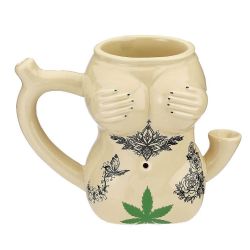 Roast & Toast Tattoo Girl Mug Pipe | Side view 1