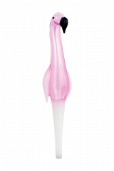 Flamingo Glass Dab Straw Collector | Front View 1