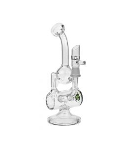 Black Leaf - Recycler Bubbler with Drum Diffuser - Clear - Side view 1