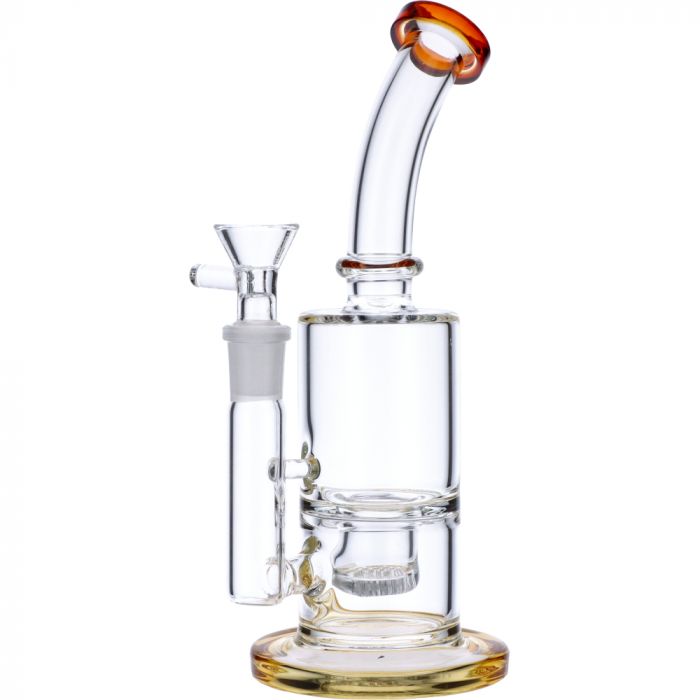Glass Bubbler with Drop Bucket Honeycomb Perc | Grasscity.com
