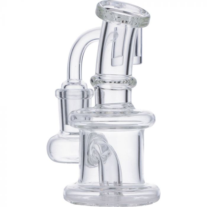 Glass Mini Rig Cluster Percolator with Curved Downstem