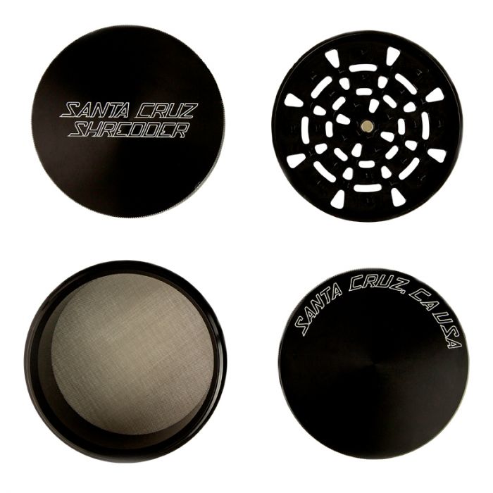 Santa Cruz Shredder - Jumbo Aluminum Herb Grinder - 4-part - Choice of 4  colors