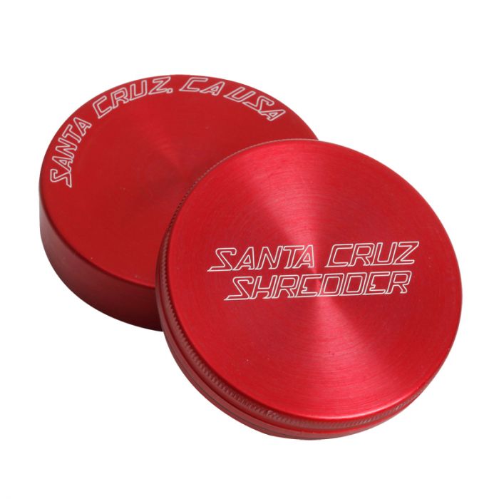 Tahoe Grinders - Red Anodized Aluminum Large Two Piece Herb Grinder Wi