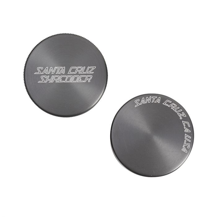 Santa Cruz Shredder Metal Herb Grinder Knurled Top for Stronger Grip  2-Piece Small (Mini) 1.7 (Grey)