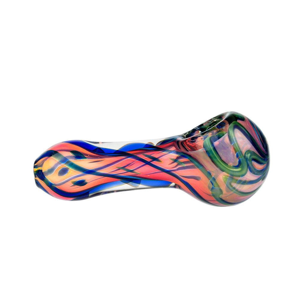 Rainbow Pipe 3 Glass Pipe Unique Chunky Colorful Smoking Bowl 