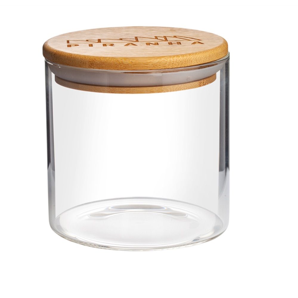 Glass Stash Jar With Air Tight Bamboo Lid 2 Sizes-herb Storage Jar 