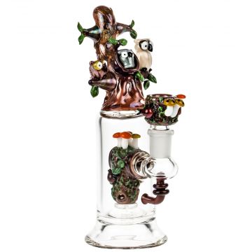 Empire Glassworks Hootie & Friends Glass Bubbler - Side View 1