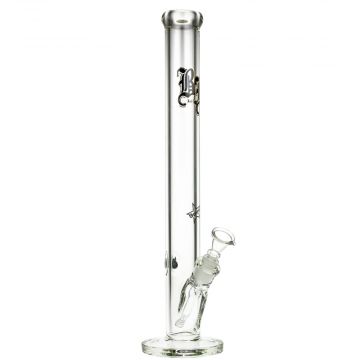 Black Leaf 9mm Straight Bong | 50 cm - Side View 1