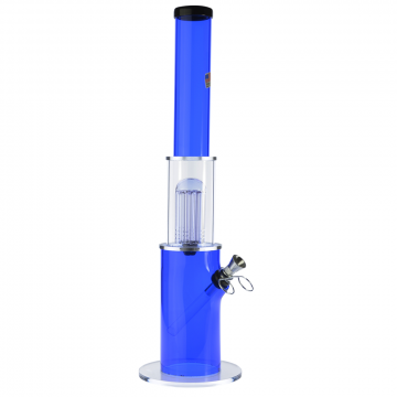 SMALL QUADRUPLE PERCOLATOR BONG/ BLUE - Haze Emporium