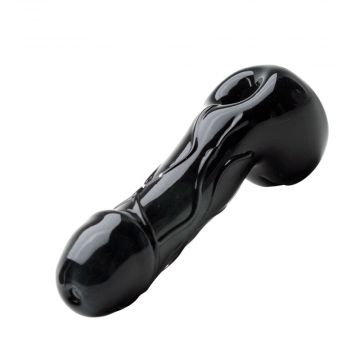 Empire Glassworks Large Black Phallus Hand Pipe 