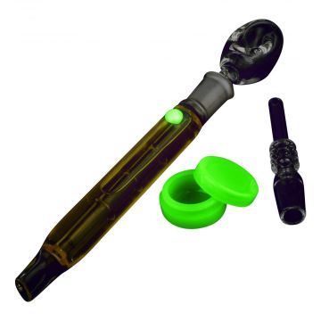 Freezable Glycerin Dab Straw & Spoon Pipe | set