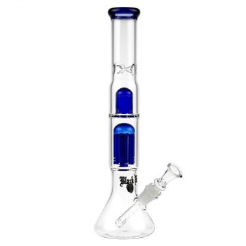 16 Inch Sprinkler Percolator to Circ Ball Perc Bong Glass Water Pipe -  18mm Male Dry Herb Bowl - Black -SmokeDay