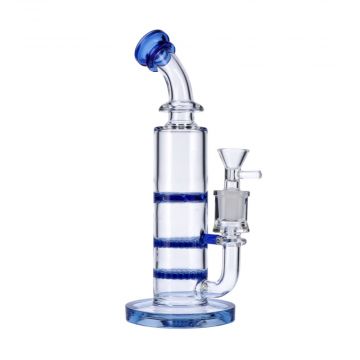 1pc Fancy Glass Water Pipe With Honeycomb Percolator