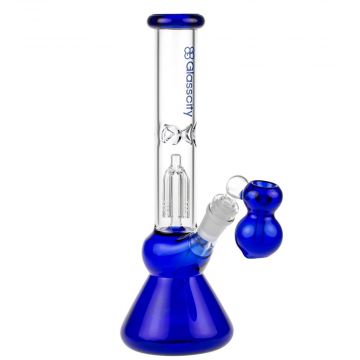 Glasscity 4-arm Perc Beaker Ice Bong with Ash Catcher | Green - Side View 1