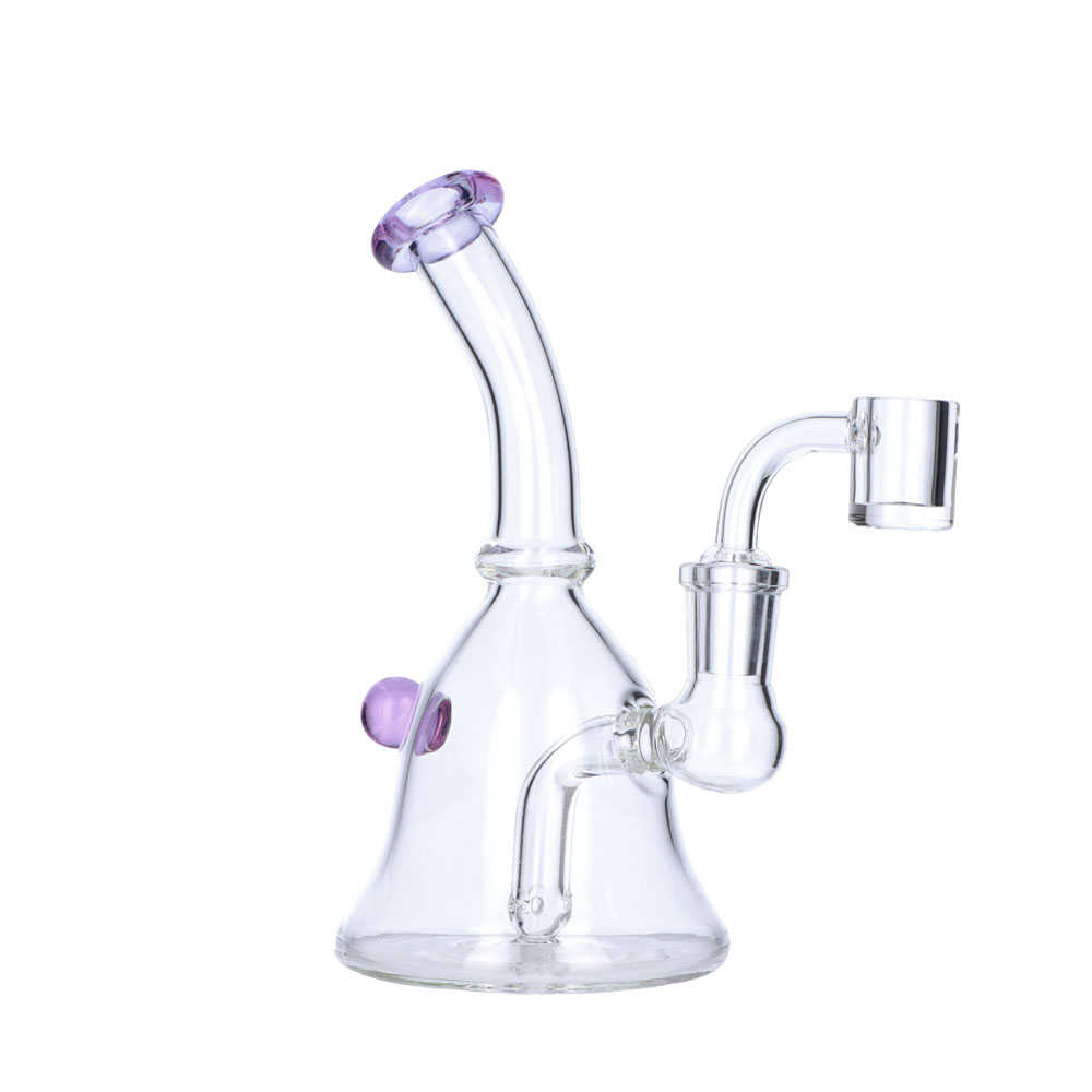 Glass Mini Rig Cluster Percolator with Curved Downstem