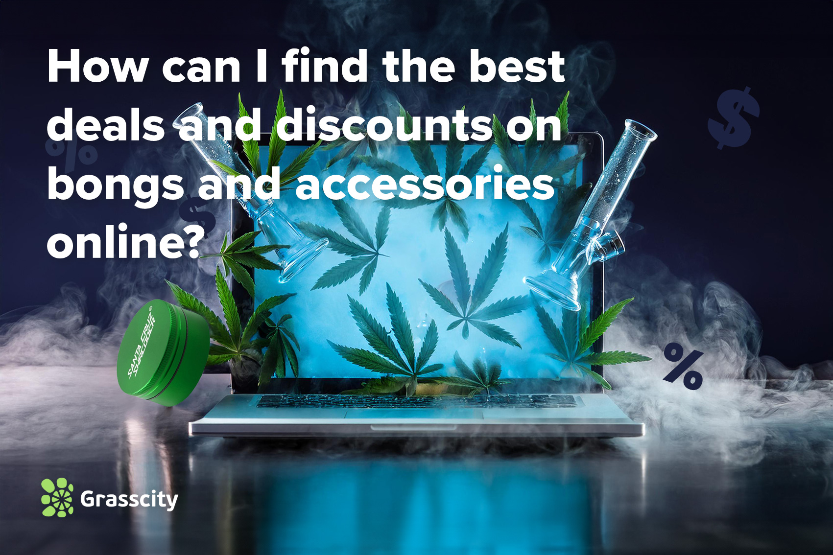 How can I find the best deals and discounts on bongs and accessories online?